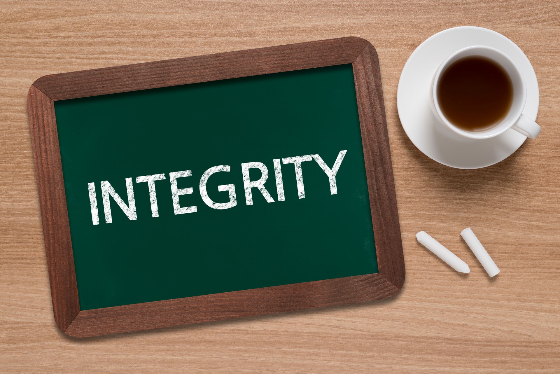 Integrity - Business Chalkboard Background